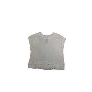 white eyelet crop